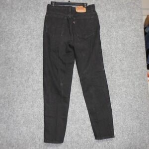 Vintage 90s Levi 521 Black High Rise Tapered Slim Jeans Size 14 Waist 32 x 31